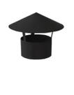 Chapéu de 150mm para lareiras e churrasqueiras - preto