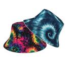 Chapéu de balde DADABULIU reversível Tie Dye Colorido Preto