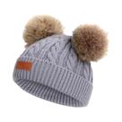 Chapéu de Bebê de Lã com Pompom - Quentinho para Outono/Inverno