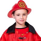 Chapéu de bombeiro, chapéu vermelho de plástico de bombeiro, fantasias de Halloween para meninos, fantasia de bombeiro para crianças, fantasia de bombeiro para meninos, fantasia de bombeiro para meninos Pretend Play Dress Up acessório de capacete de incêndio