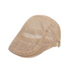 Chapéu de boné plano Gatsby Newsboy de poliéster bege para homens Chapéu de boné plano Gatsby Newsboy de poliéster bege para homens