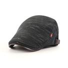 Chapéu de boné plano Gatsby Newsboy Ivy Cabbie preto