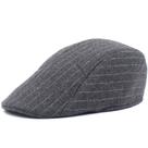 Chapéu de boné plano masculino cinza listrado Gatsby Newsboy Style Chapéu de boné plano masculino cinza listrado Gatsby Newsboy Style