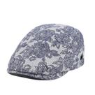 Chapéu de boné plano masculino com estampa floral Gatsby Newsboy Cotton
