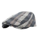 Chapéu de boné plano para homens com design xadrez, material de mistura de algodão Chapéu de boné plano para homens com design xadrez, material de mistura de algodão