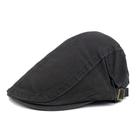 Chapéu de boné plano para homens, estilo clássico Gatsby Newsboy em preto