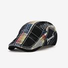 Chapéu de boné plano xadrez Gatsby Newsboy para homens