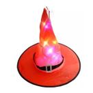 Chapéu De Bruxa Bember Com Luzes De Led Halloween Carnaval