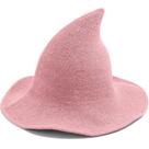 Chapéu de bruxa de Halloween Wool Blend Leuceiy rosa dobrável Chapéu de bruxa de Halloween Wool Blend Leuceiy rosa dobrável