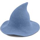 Chapéu de bruxa Leuceiy de lã de Halloween para mulheres de aba larga Chapéu de bruxa Leuceiy de lã de Halloween para mulheres de aba larga