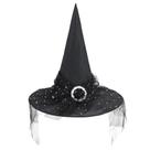 Chapéu de bruxa Zando Kids para mulheres e meninas, festa de Halloween, preto