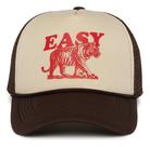 Chapéu de caminhoneiro Funky Junque Easy Tiger Marrom/Bege Poliéster