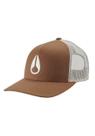 Chapéu de caminhoneiro NIXON Iconed Brown/Off White para unissex