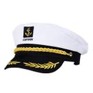Chapéu de capitão de iate, traje de marinheiro, boné de marinheiro ajustável