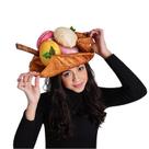 Chapéu de casquinha de sorvete para adultos, divertida festa de Halloween com tema gastronômico
