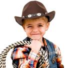 Chapéu de caubói Bawnhaw Kids Felt Fedora Western por 2 a 6 anos