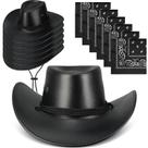 Chapéu de caubói e bandana Zhanmai Western Party Traje x12