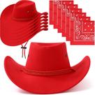 Chapéu de caubói e bandana Zhanmai Western Party Traje x12