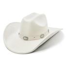 Chapéu de caubói FLUFFY SENSE. Felt Cattleman Western para mulheres e homens Chapéu de caubói FLUFFY SENSE. Felt Cattleman Western para mulheres e homens