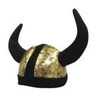 Chapéu de chifres viking de Halloween, traje de capacete de chifre de boi toyvian