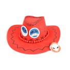Chapéu de cosplay de pelúcia Ace Anime para adultos unissex de 56 a 59 cm de algodão Chapéu de cosplay de pelúcia Ace Anime para adultos unissex de 56 a 59 cm de algodão