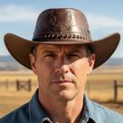 Chapeu de Couro Legítimo Cacau Unissex Estilo Americano Cowboy Kapell