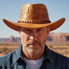 Chapeu de Couro Legítimo Cor Canoura Unissex Estilo Americano Cowboy Kapell