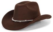 Chapéu de cowboy CXQRR Glitter Silver Black para mulheres