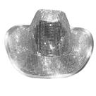 Chapéu de cowboy Disco Ball Sparkly Glitter Chapéu de festa Mirror Ball