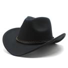 Chapéu de cowboy Henrrida Vintage Western Wide Brim unissex preto Chapéu de cowboy Henrrida Vintage Western Wide Brim unissex preto