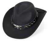 Chapéu de cowboy Italy Retro-Western para mulheres e homens de aba larga
