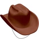 Chapéu de Cowboy Marrom Com Elástico Infantil Para Festas e Fantasias
