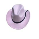 Chapéu de Cowboy OEM Lady Jazz Caps Algodão e Poliéster Rosacl Unissex com Aba Pequena
