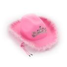Chapéu de cowgirl Zink Pink com tiara para adultos - rosa