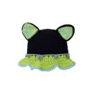 Chapéu de crochê, orelha de gato, feito à mão, gorro de malha verde para crianças/adultos Chapéu de crochê, orelha de gato, feito à mão, gorro de malha verde para crianças/adultos