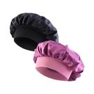 Chapéu de Dormir de Cetim com Aba Larga - Elástico e Confortável para Cuidado Capilar
