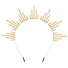 Chapéu de fantasia COSUCOS Sunburst Spiked Halo Crown Golden