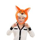 Chapéu de fantasia Orange Fox Plush Cosplay Party Cap