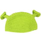 Chapéu de fantasia Shrek tricotado verde Cosplay Funny Unissex para maiores de 16 anos