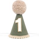Chapéu de festa Wild One First Birthday Deep Green com pompom