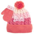 Chapéu de Inverno Barbie Girls Ultra Soft Pink - Com Luvas - 5 a 13 anos