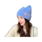 Chapéu de Inverno Feminino com Orelhas de Gato - Gorro de Malha com Pele Sintética - Estilo Kpop Chapéu de Inverno Feminino com Orelhas de Gato - Gorro de Malha com Pele Sintética - Estilo Kpop