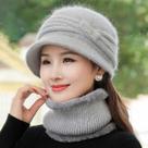 Chapéu De Inverno Feminino Pele Forrado Com Cachecol Chapéu De Inverno Feminino Pele Forrado Com Cachecol