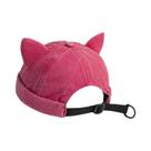 Chapéu De Inverno Masculino Quente E À Prova De Vento Com Orelhas De Gato, Ajustável, Sem Aba,