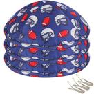 Chapéu de kipá Zion Judaica Sports estampado de 16 cm com clipes, pacote com 3