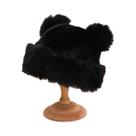 Chapéu De Lã Quente Estilo Bomber Para Outono/Inverno, Pelúcia Com Orelhas Grandes, Cor Sólida,