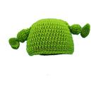 Chapéu de malha Funny Green Donkey Shrek Anime Winter Warm