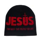 Chapéu de Malha Unissex Jacquard com Estampa "JESUS" - Quente e Ideal para Outono/Inverno