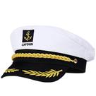 Chapéu de marinheiro BAOKELAN Chapéu de capitão ajustável para cosplay branco