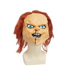 Chapéu de máscara Chucky para cosplay de Halloween em látex para adultos